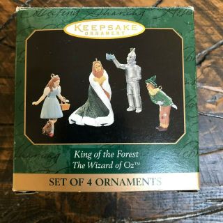 King Of The Forest Hallmark Keepsake Ornament Wizard Of Oz 4 Pc Mini Set