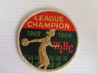 NOS Vintage Mid Century League Champion Patch 1963 - 1964 Womens Bowling WIBC) 3