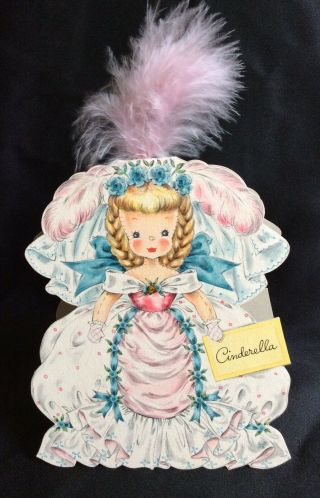 1947 Hallmark Doll Card Land Of Make Believe Series 2,  Cinderella
