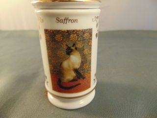 Lenox Spice Jar Cats Of Distinction Fine Porcelain 1995 Saffron Siamese Art Meow