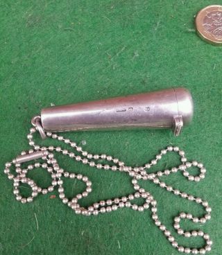 Vintage Sterling Silver Pill Pendant