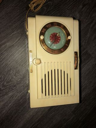 Antique General Electric Radio Model 501,  radio Alarm Clock Bakelite 3
