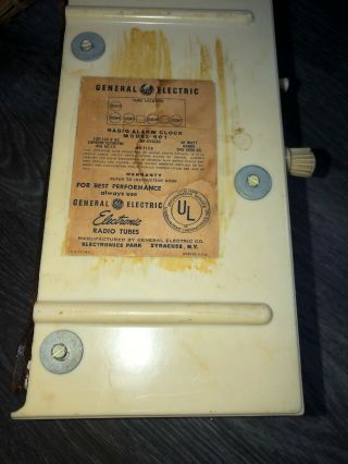 Antique General Electric Radio Model 501,  radio Alarm Clock Bakelite 4