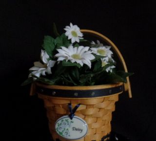 2006 Longaberger Mini Daisy Basket,  Flowers,  Tie - On,  Miniature