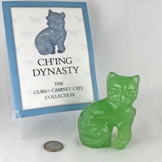 Vintage Ch’ing Dynasty Franklin Curio Cabinet Cat From Estate