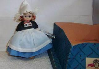 Vintage Madame Alexander Netherlands Doll 591 With Box & Stand