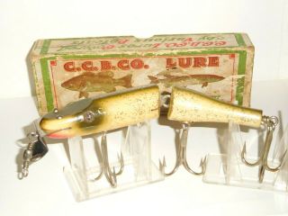 Vintage Creek Chub " Jointed Husky Pikie " 3018 Wood Lure W/box