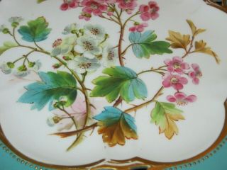 STUNNING ANTIQUE 19th CENTURY DERBY PORCELAIN RETICULATED CABINET PLATE 3