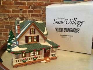 Dept 56 Boulder Springs House Christmas Snow Village 54873 Retired
