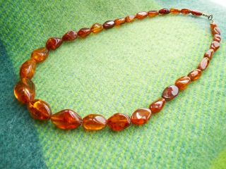 Antique Baltic - Amber Bead Necklace - Amber