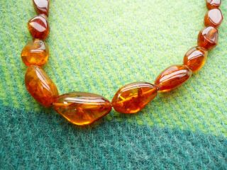 Antique Baltic - Amber Bead Necklace - amber 2
