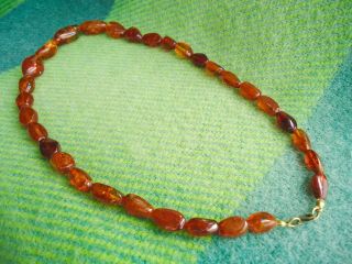 Antique Baltic - Amber Bead Necklace - amber 5