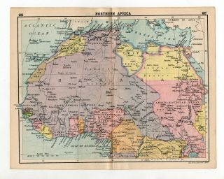 Map Of Northern Africa Antique John Bartholomew