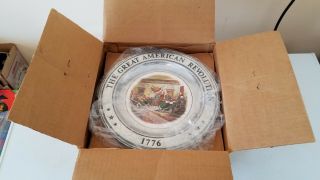 6 Vtg 1976 Great American Revolution Pewter Plates 1776 Bi - Centennial, 2