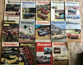 14 Motorsport Magazines Old Vintage 1952 1953 1954 1955 1956 Cars Racing Auto