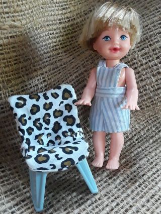 Vintage Kelly Club Tommy Boy Doll Mattel Barbie 1994 Blonde 4 " W Chair