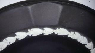 Vintage Wedgwood Black Basalt Jasperware with White Trim and Caesar ' s Head 3