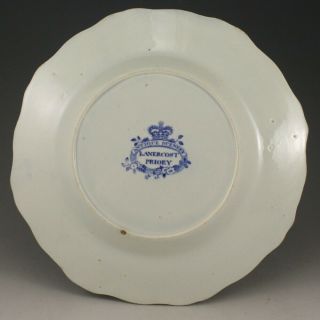 Antique Pottery Pearlware Blue Transfer Lanercost Priory Dessert Plate 1825 2
