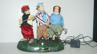 2002 Gemmy Three 3 - Stooges Golf Academy - Battery Operated Talk & Move Hilarious