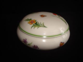 Vintage Tiffany & Co Tiffany Garden Limoges France Round Porcelain Trinket Box 4