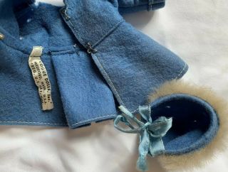 Vintage Wool Ginny Doll Coat And Hat 3