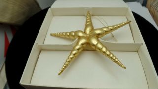 Margaret Furlong Designs Large Evening Star Metallic Gold Ornament 1992