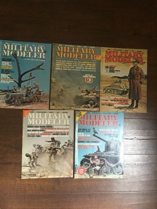 Vintage 5 Scale Military Modeler Magazines From 1974 - 1975