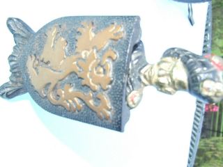 Scottish Themed Antique Metal Hand Held Bottle Opener & Coat Of Arms On Shield