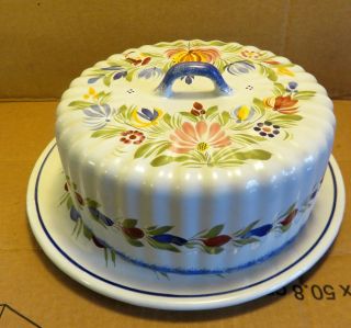 Antique French Ceramic Cake Keeper / Crumper - 7 