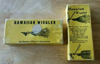 Vintage Fred Arbogast Hawaiian Wiggler Fishing Lure Box Only Akron Ohio