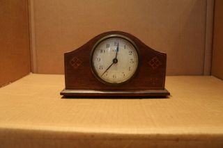 Vintage Mantel Clock In Wooden Case