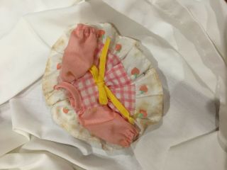 Party Pleaser Doll Dress - Peach Blush Vintage Strawberry Shortcake 1980s Toys