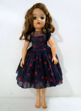 Vintage Ideal Doll " Miss Revlon " Vt - 18 17 " Tall W/ Cherry Skirt No Shoes