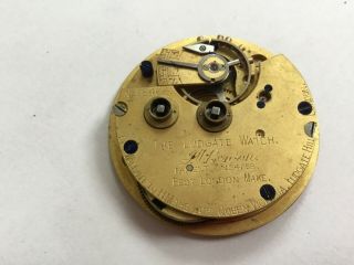 Antique J W Benson The Ludgate No18464 Good Dial Pocket Watch Movement