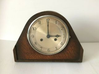 Vintage Art Deco Wooden Mantel Clock