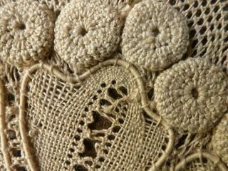 ANTIQUE FRENCH HANDWORKED LACE APPLIQUE MOTIF 2