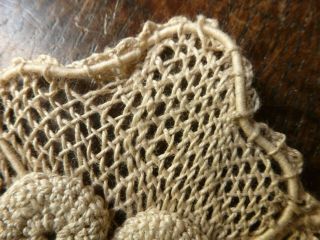ANTIQUE FRENCH HANDWORKED LACE APPLIQUE MOTIF 3