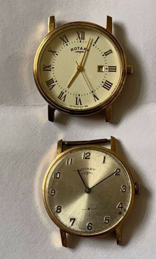 Vintage Rotary Mens Watch X 2 For Spares