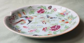 Antique Chinese Famille - Verte Pottery Plate,  Birds and Butterfly 4
