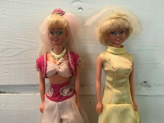 Two Vintage Barbie Dolls - One With Yellow Dress/Hat and I Dream Of Jeannie 4