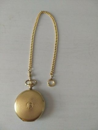 Gold Pocket Watch By Caravelle Manufactured 1979 In Good
