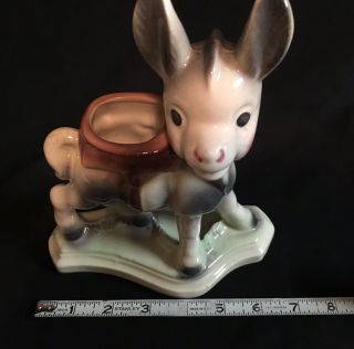 Vintage Ceramic Porcelain Donkey Planter 5