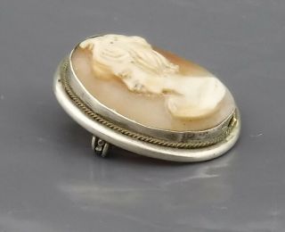 Antique Cameo Pendant / Brooch Set in 800 Continental Silver - Old Piece 2