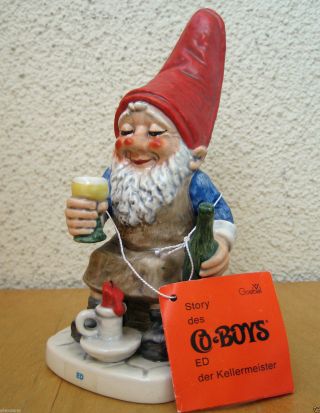 Goebel Co - Boy Figurine Ed The Wine Cellar Steward Well 521 Tm5 Gnome Germany