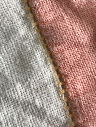 Vintage Cream Linen Tray Cloth/ Centre Piece/ Tea Towel 26 " X 16.  5 "