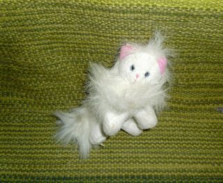 Barbie Pets Plush White Cat Kitten Small Soft Stuffed Toy Ginger Mattel 4 "