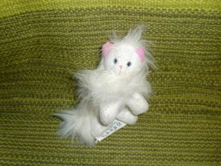 Barbie Pets plush white cat kitten small soft stuffed toy Ginger Mattel 4 