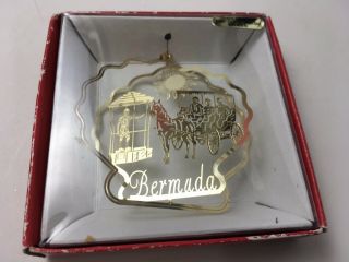 Nations Treasures Bermuda 24k Gold Finish Brass Souvenir Ornament