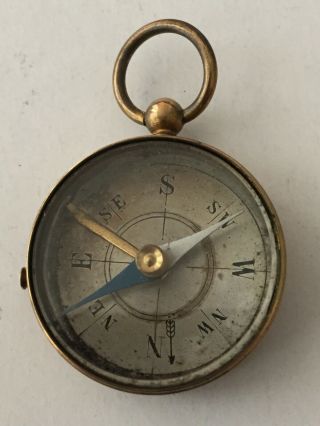 Antique Compass Vintage Brass Nautical 1.  5 " Inch Retro Old