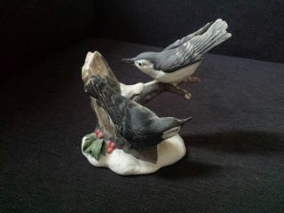 Gallery Originals 1984 Collectible Ceramic “ Birds And Holly” Finch Pair